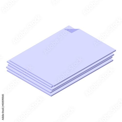 Paper sheets icon. Isometric of Paper sheets vector icon for web design isolated on white background
