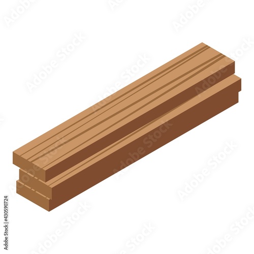 Wood paper material icon. Isometric of Wood paper material vector icon for web design isolated on white background