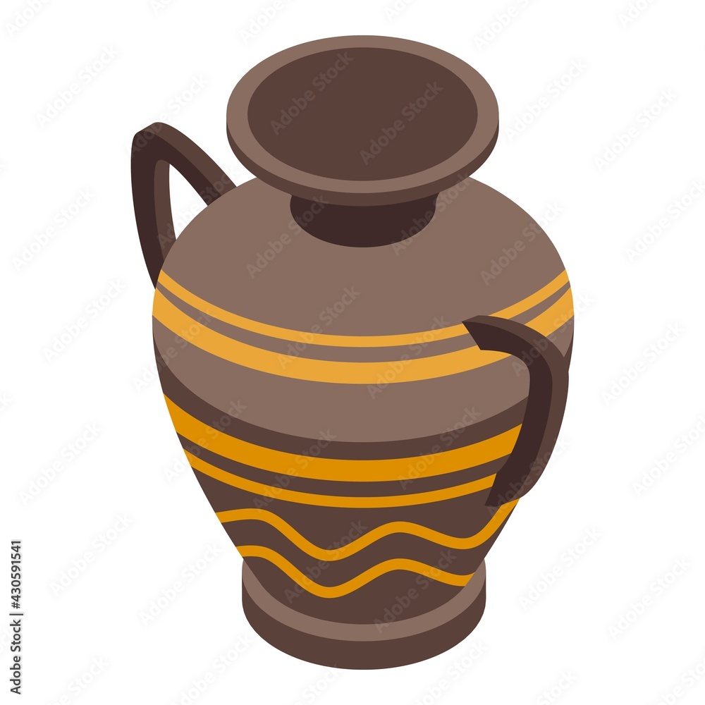 Antique amphora icon. Isometric of Antique amphora vector icon for web design isolated on white background