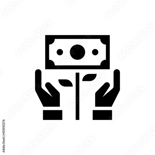 Money Growth icon in vector. Logotype