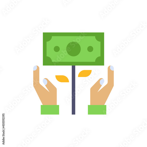 Money Growth icon in vector. Logotype