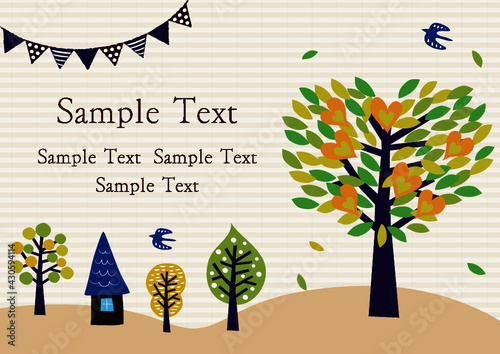 北欧風_ハートの木の風景