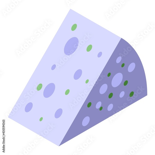 Feta cheese icon. Isometric of Feta cheese vector icon for web design isolated on white background