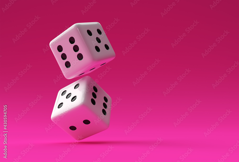 3D Render Falling Casino Dice Icon illustration Design. 3D Render Falling Casino Dice Icon illustration Design.