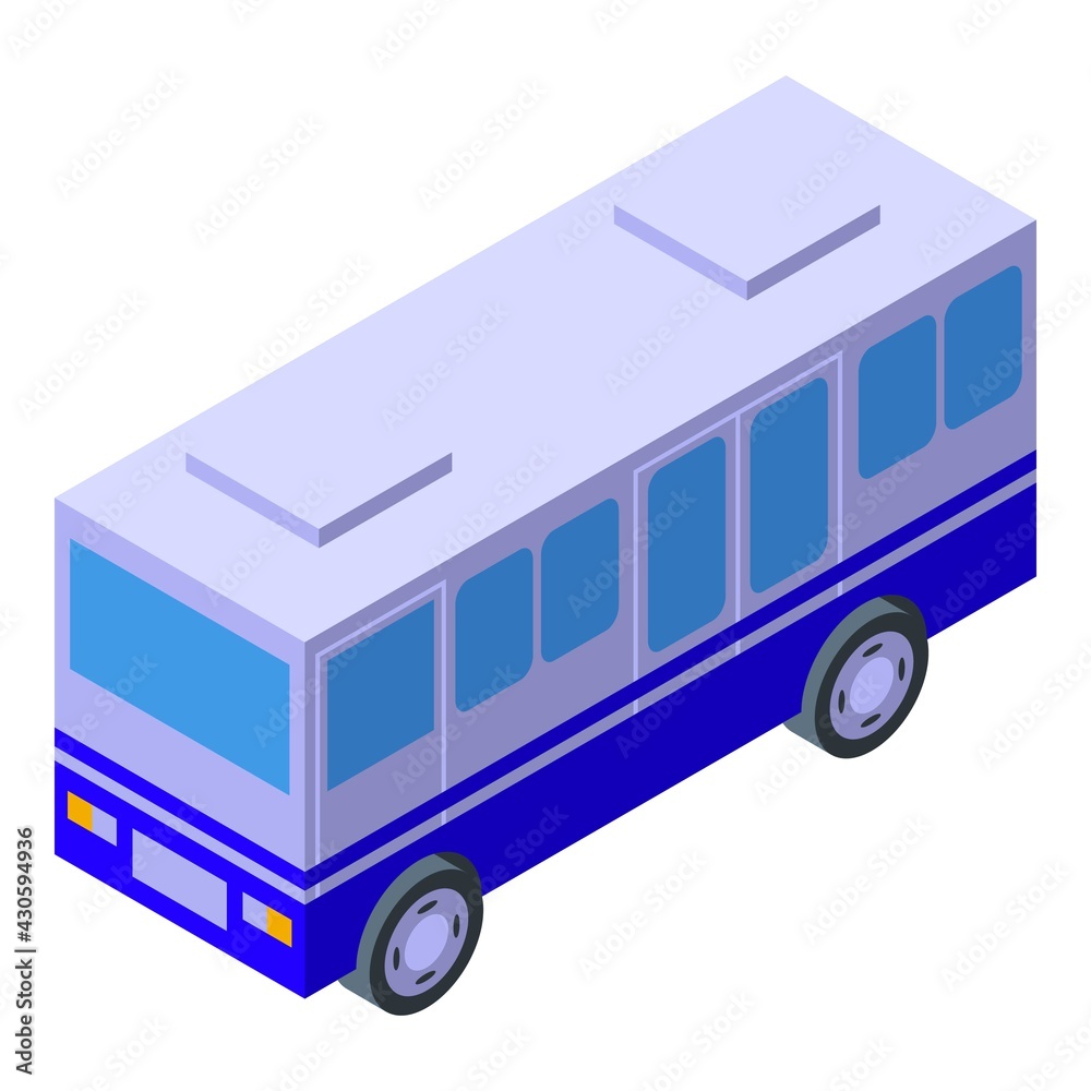 Airport bus icon. Isometric of Airport bus vector icon for web design isolated on white background Airport bus icon. Isometric of Airport bus vector icon for web design isolated on white background