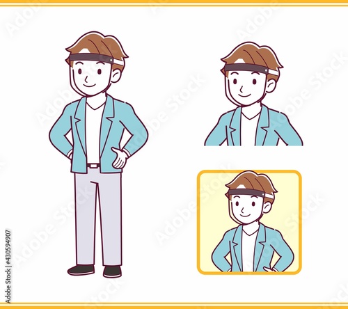 Young man with brown hair