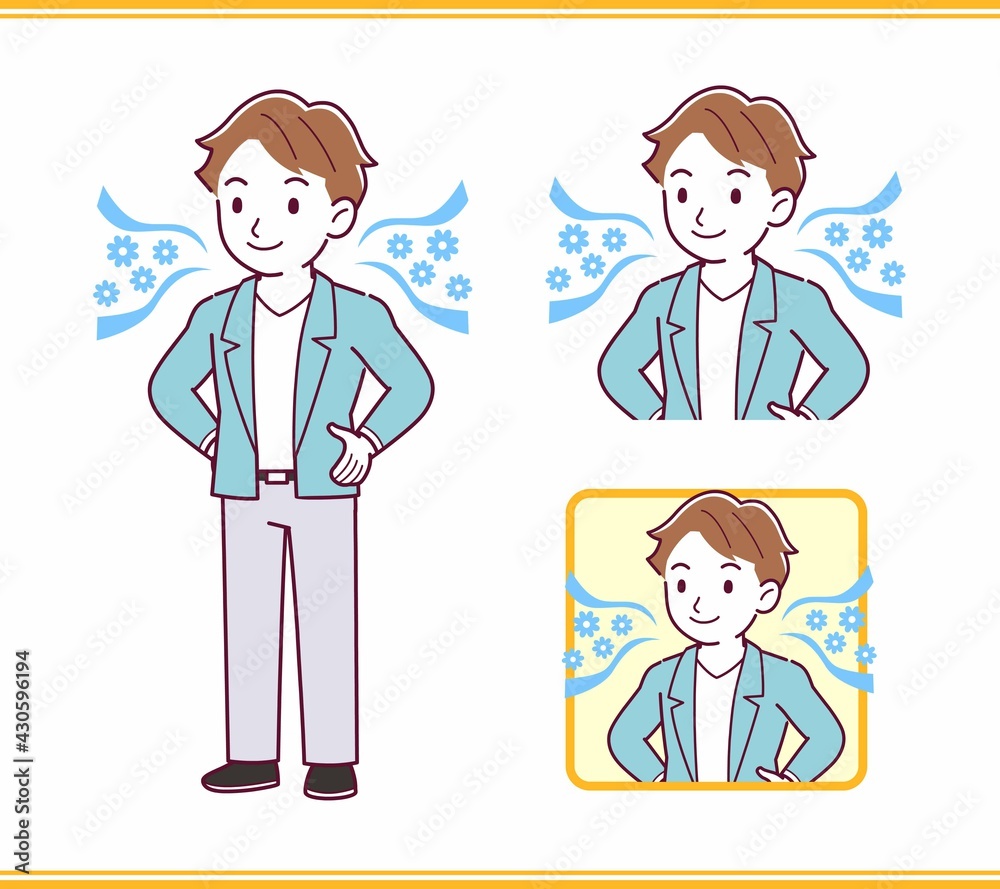 Young man with brown hair Young man with brown hair