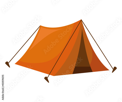 orange tent icon photo
