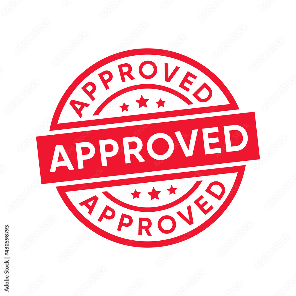 Approved stamp sticker icon vector design Approved stamp sticker icon vector design