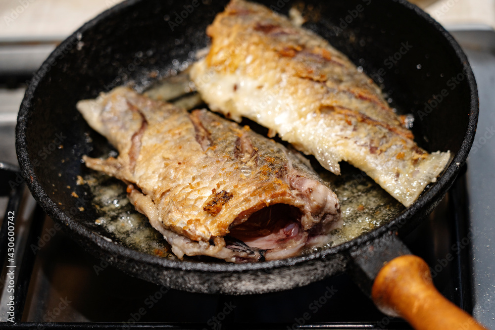 Fried fish crucian carp for pan