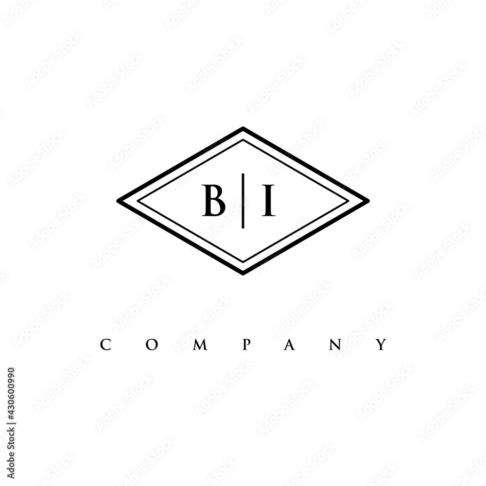 initial BI logo design vector initial BI logo design vector
