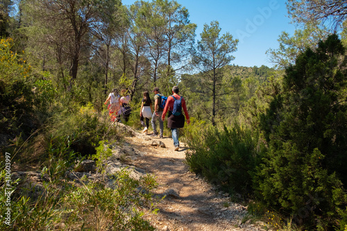
Hiking route in a town in the province of Valencia, nature on a sunny day.