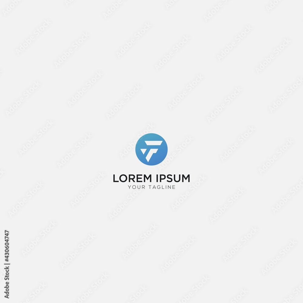 Letter F simple and strong modern logo Letter F simple and strong modern logo
