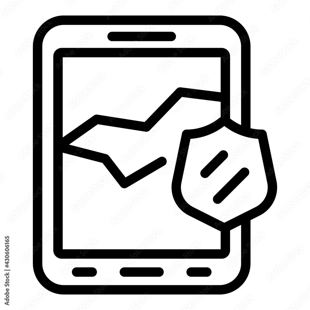 Liability tablet icon. Outline Liability tablet vector icon for web design isolated on white background Liability tablet icon. Outline Liability tablet vector icon for web design isolated on white background