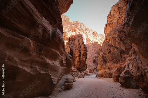 The magnificent colors of the Siq of Petra
