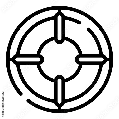 Liability aim target icon. Outline Liability aim target vector icon for web design isolated on white background