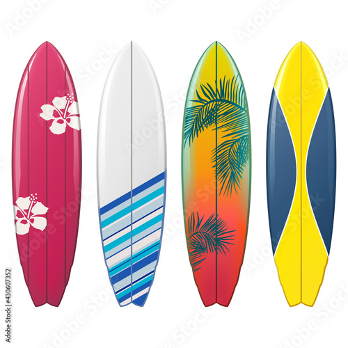 Vector Surfboard Icons Set 2 photo