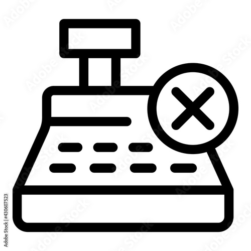 Payment cancellation icon. Outline Payment cancellation vector icon for web design isolated on white background