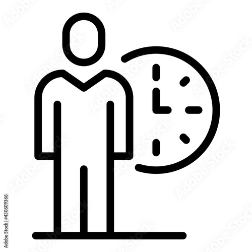 Rush job day time icon. Outline Rush job day time vector icon for web design isolated on white background