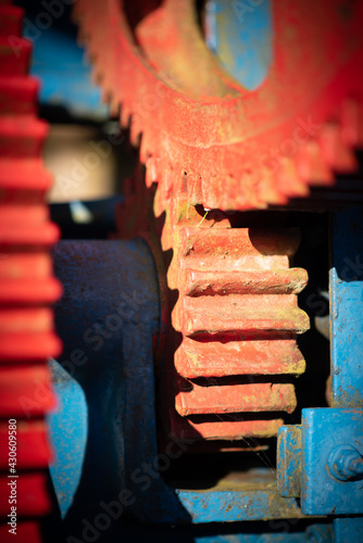 close up of gears