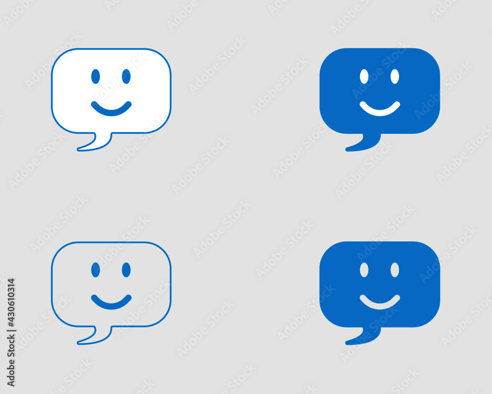 balloon icon with smiley face, speech bubble with emoticon face icon with tick signs for web, app, software use - feedback, rating, satisfaction, customer service concept balloon icon with smiley face, speech bubble with emoticon face icon with tick signs for web, app, software use - feedback, rating, satisfaction, customer service concept