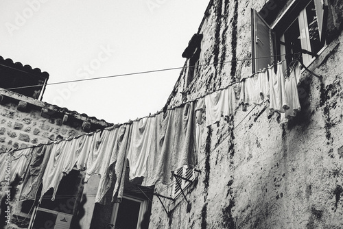 Laundry in the Old Towne Of Dubrovnik, Croatia. photo