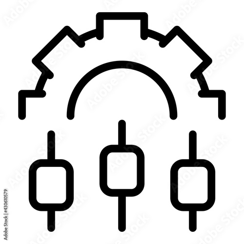 Result money elements icon. Outline Result money elements vector icon for web design isolated on white background