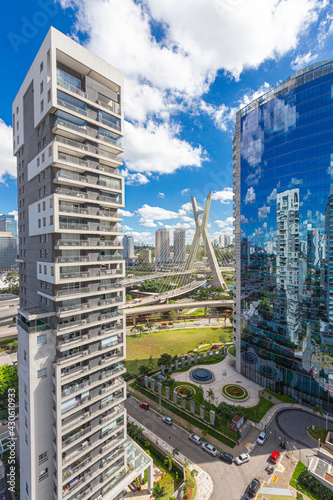 São Paulo Skycrapers vertical aerial view (ID: 430610933)