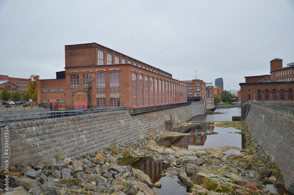 Old factory building of red brick in the autumn. Tampere, Finland
Old factory building of red brick in the autumn. Tampere, Finland