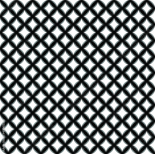 seamless pattern with grid. white background with overlapping rounded edges. vector illustration eps.10