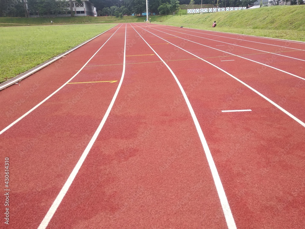running track in stadium