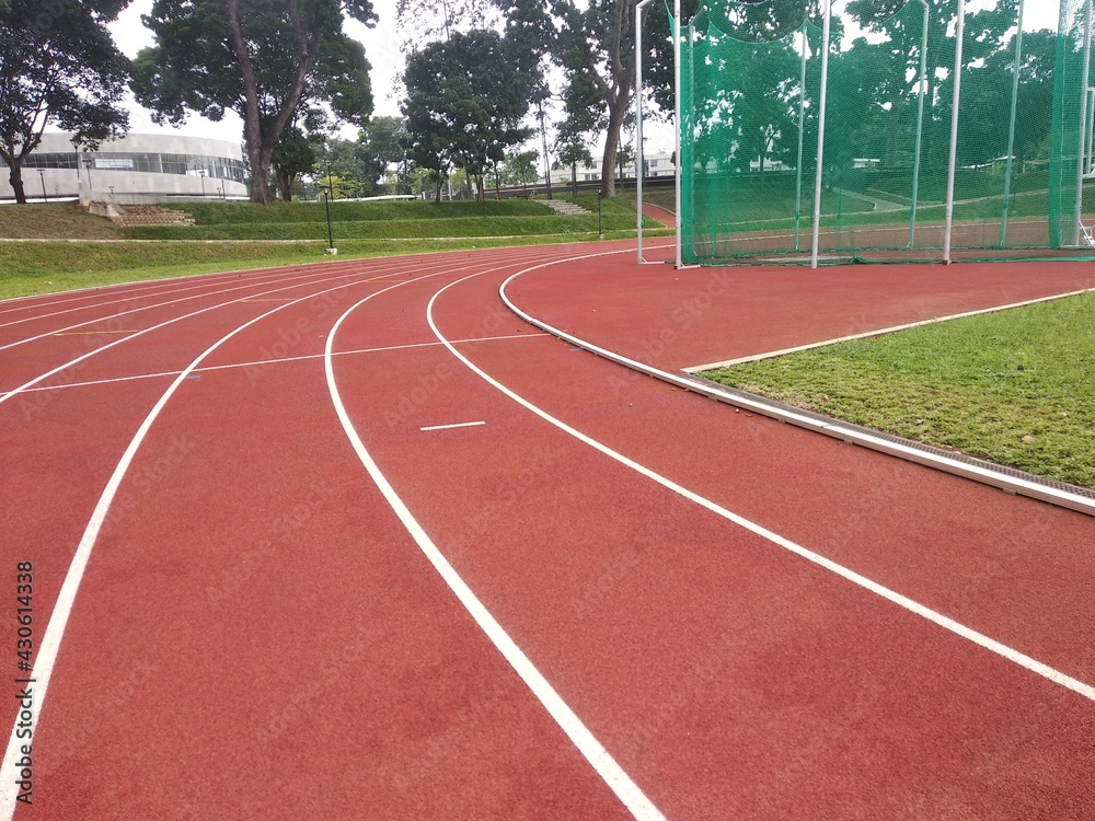 Fototapeta premium running track on a field