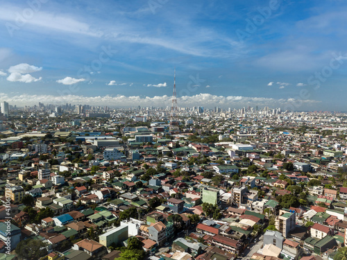 The vast metropolitan and built up area of Metro Manila. A huge urban urban agglomeration. photo