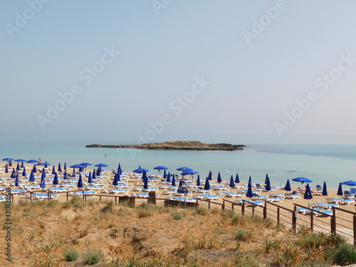 fig tree beach, cyprus. april 2021. calm sea at fig tree beach Paralimni, Cyprus April 2021 © sergey
