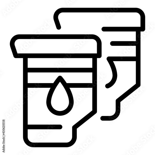 Ink cartridge icon. Outline Ink cartridge vector icon for web design isolated on white background