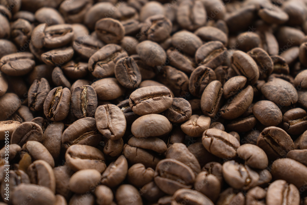 Fototapeta premium Coffee beans close up