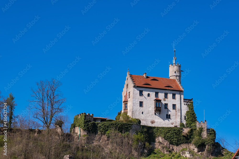 View towards the castle of Gößweinstein / Germany in Franconian Switzerland 