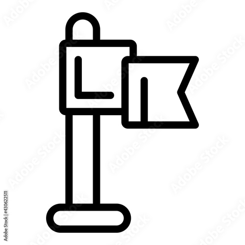 Scouting flag icon. Outline Scouting flag vector icon for web design isolated on white background