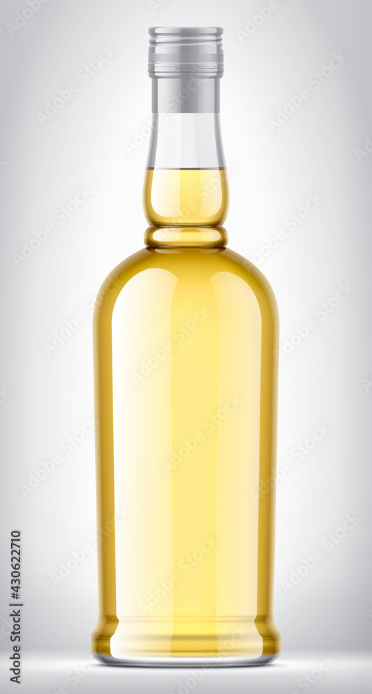 Glass bottle on background. Glass bottle on background.