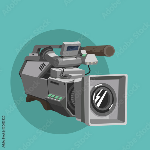 Video camera. Vector illustration.