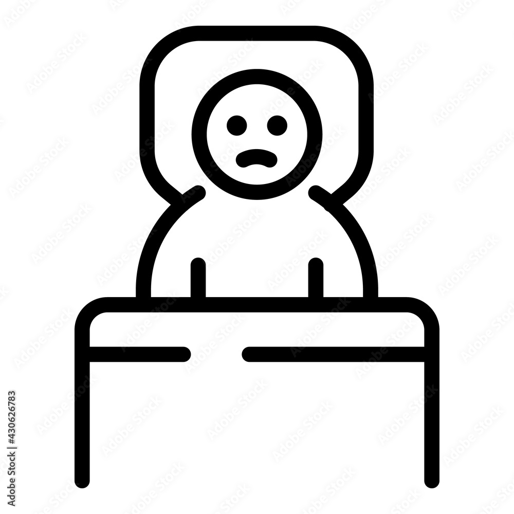 Awake man icon. Outline Awake man vector icon for web design isolated on white background
