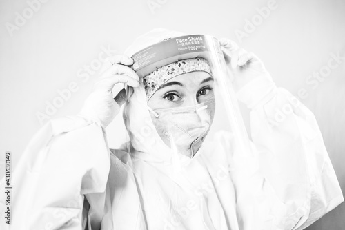 nurse during her shift in the covid-19 ward