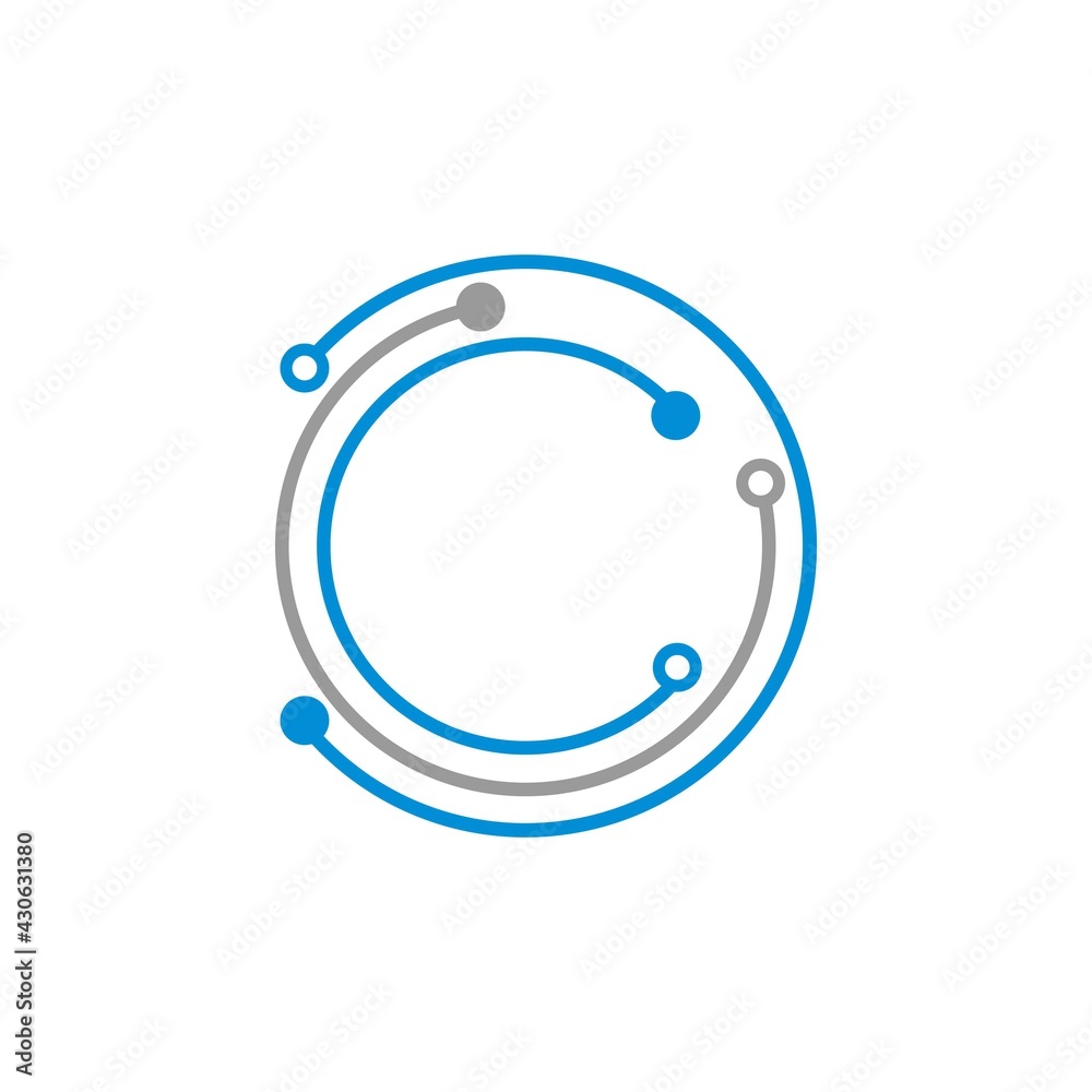 Abstract digital science technology symbol Abstract digital science technology symbol