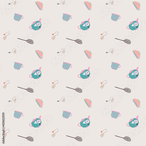 Spaced teatime scatter repeat pattern