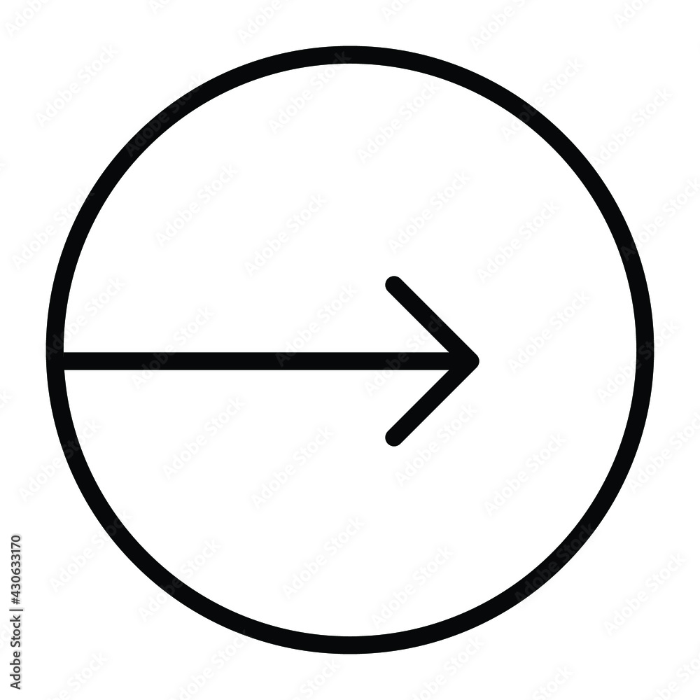 Simple thin line arrow pointing right in a button. Royalty-free. Simple thin line arrow pointing right in a button. Royalty-free.