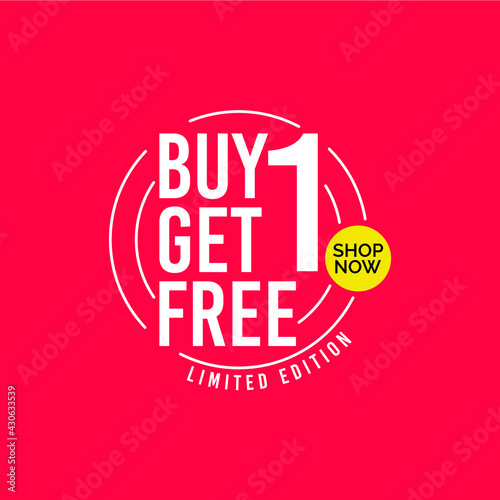 buy 1 get 1 free design template. Shop now illustration banner and poster.