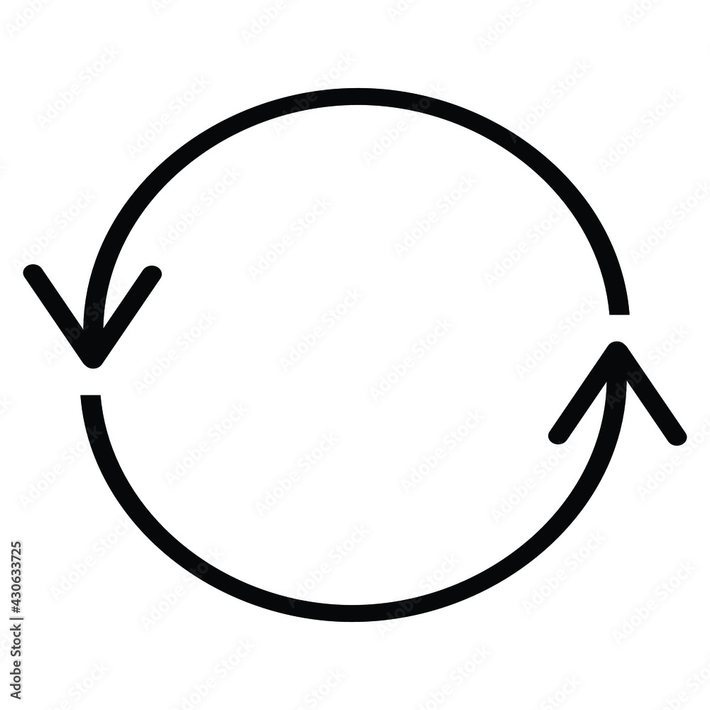 Simple thin line circular arrows on a white background. Royalty-free. Simple thin line circular arrows on a white background. Royalty-free.