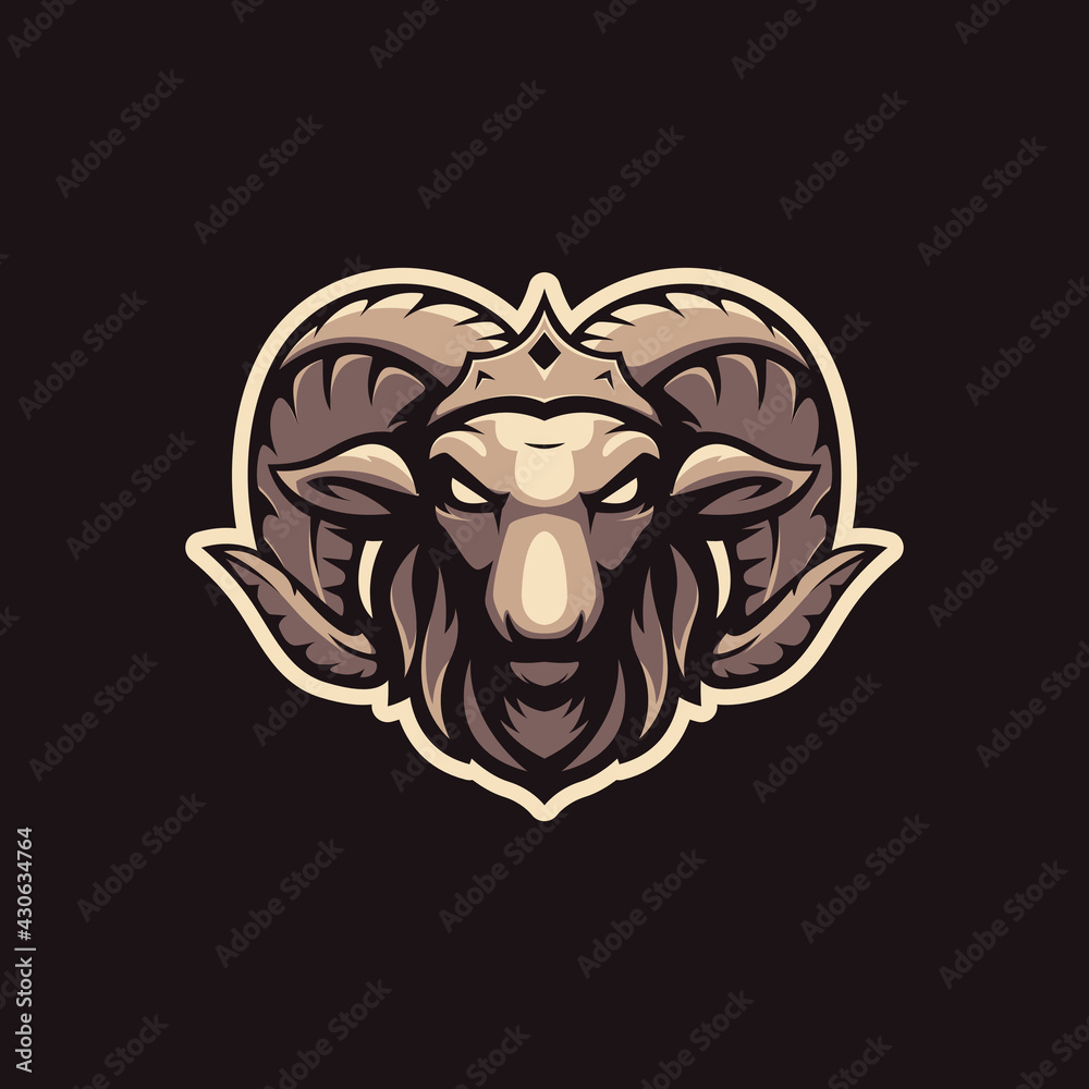 Obraz premium goat esport logo. Perfect for gaming team logos, sports, t-shirt printing etc.