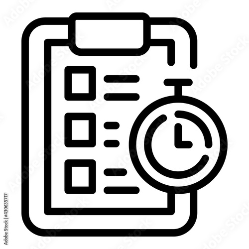 Deadline realization icon. Outline Deadline realization vector icon for web design isolated on white background