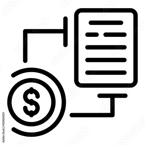 Value realization icon. Outline Value realization vector icon for web design isolated on white background